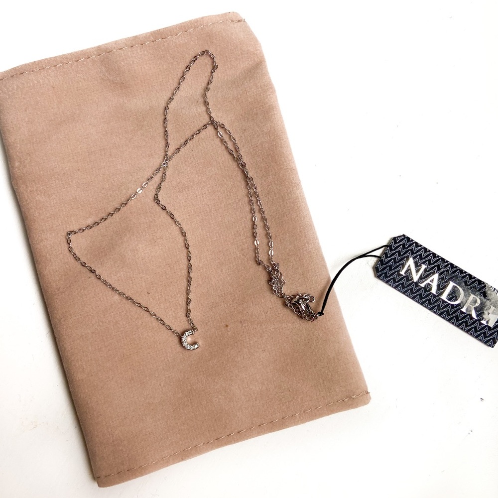 Nadri “C” Initial Cubic Zirconia Necklace